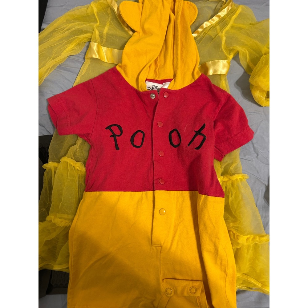Vintage Disney Store Winnie the Pooh Baby Hooded Romper  12M Cotton Nostalgia‎